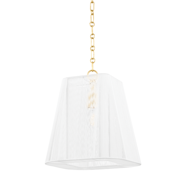 Hudson Valley Lighting VERONA BEACH Aged Brass 13.75W x 13.75L x 15.75H Pendant