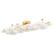 Hudson Valley Lighting HOLMDEL Aged Brass 23.75W x 54L x 7.25H Semi-Flush Mount