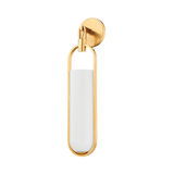 Hudson Valley Lighting LORIMER Aged Brass 4.75W x 4.75L x 22H Wall Sconce