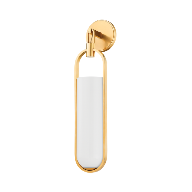 Hudson Valley Lighting LORIMER Aged Brass 4.75W x 4.75L x 22H Wall Sconce