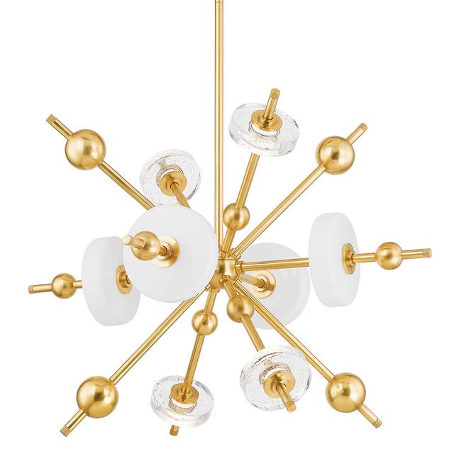 Hudson Valley Lighting MAYNARD AGED BRASS 32W x 32L x 22.75H Chandelier