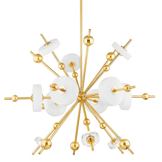 Hudson Valley Lighting MAYNARD AGED BRASS 44.5W x 44.5L x 32H Chandelier