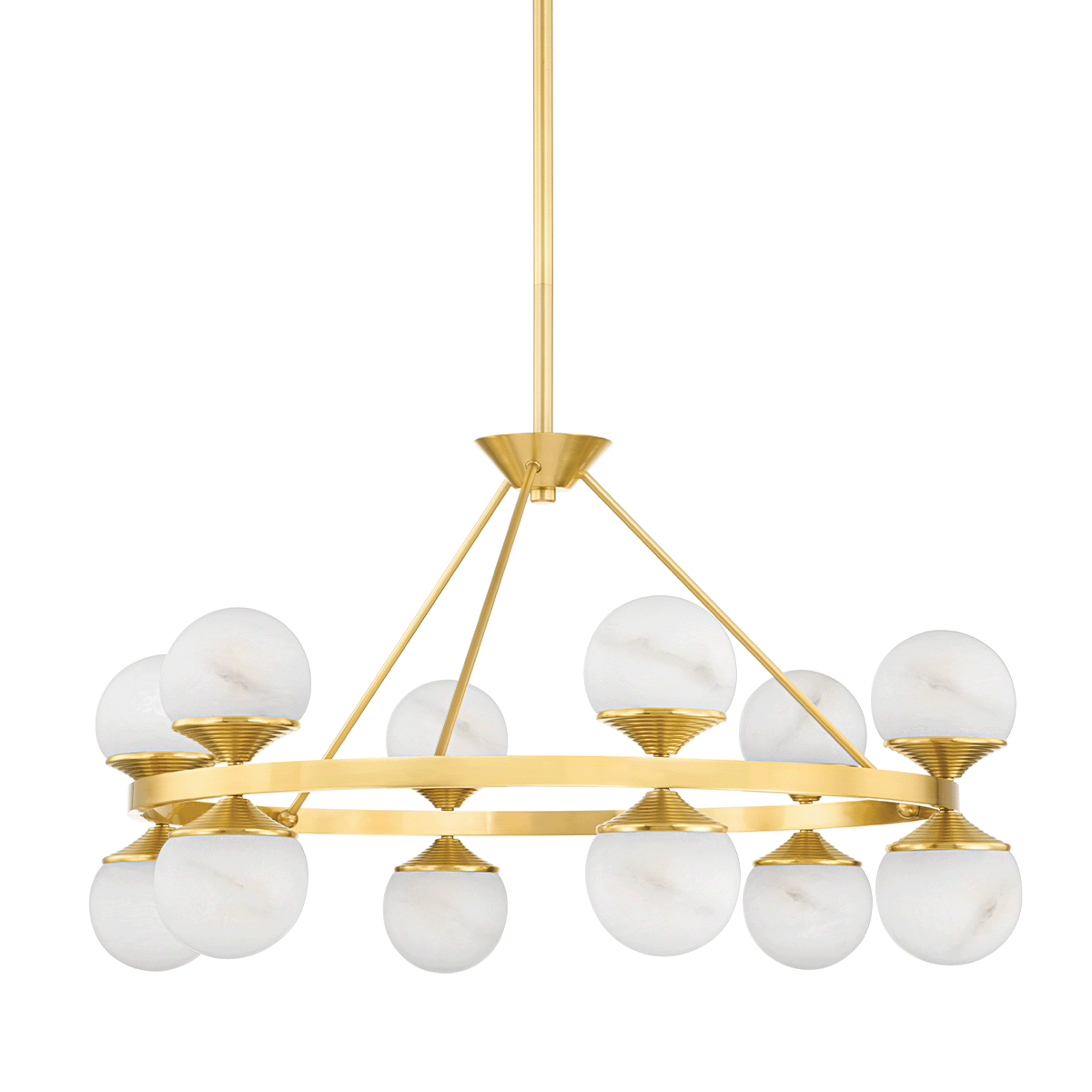 Hudson Valley Lighting Grafton Aged Brass 34W x 34L x 18.75H Chandelier