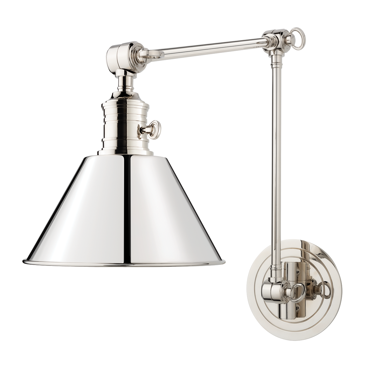 Hudson Valley Lighting Garden City Polished Nickel 8W x 8L x 23H Wall Sconce