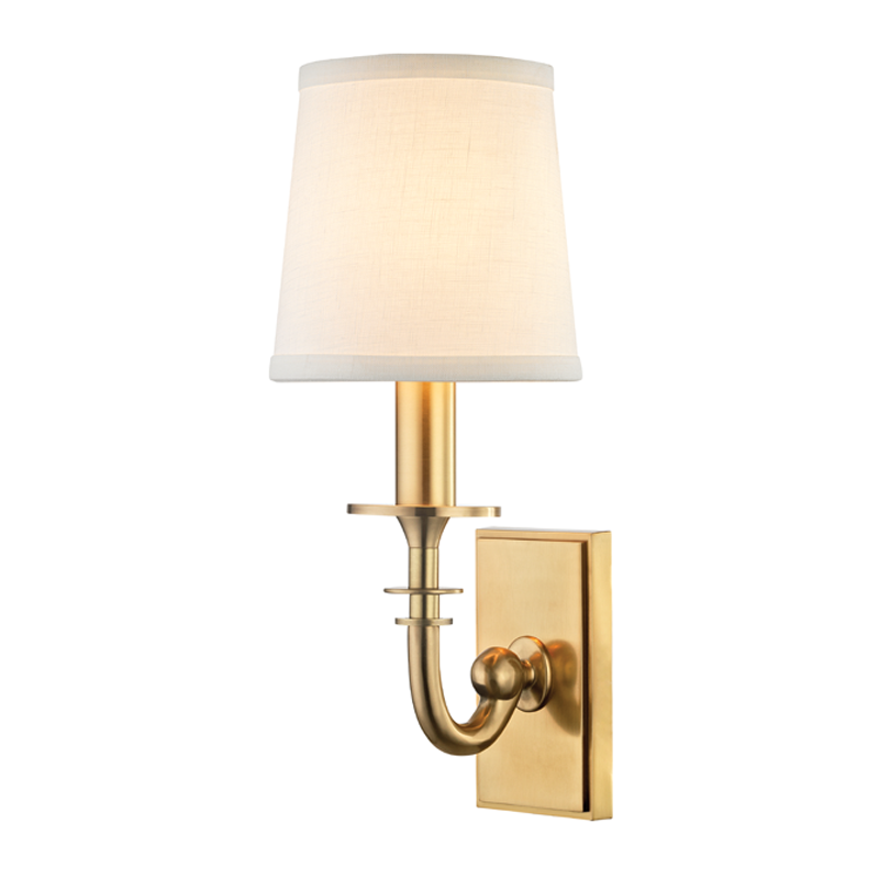 Hudson Valley Lighting Carroll Aged Brass 5W x 5L x 13H Wall Sconce