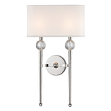 Hudson Valley Lighting Rockland Polished Nickel 13W x 13L x 22.25H Wall Sconce