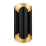 Hudson Valley Lighting Banks Gold Leaf/black 7.5W x 7.5L x 16.75H Wall Sconce
