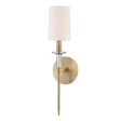 Hudson Valley Lighting Amherst Aged Brass 5W x 5L x 18.75H Wall Sconce