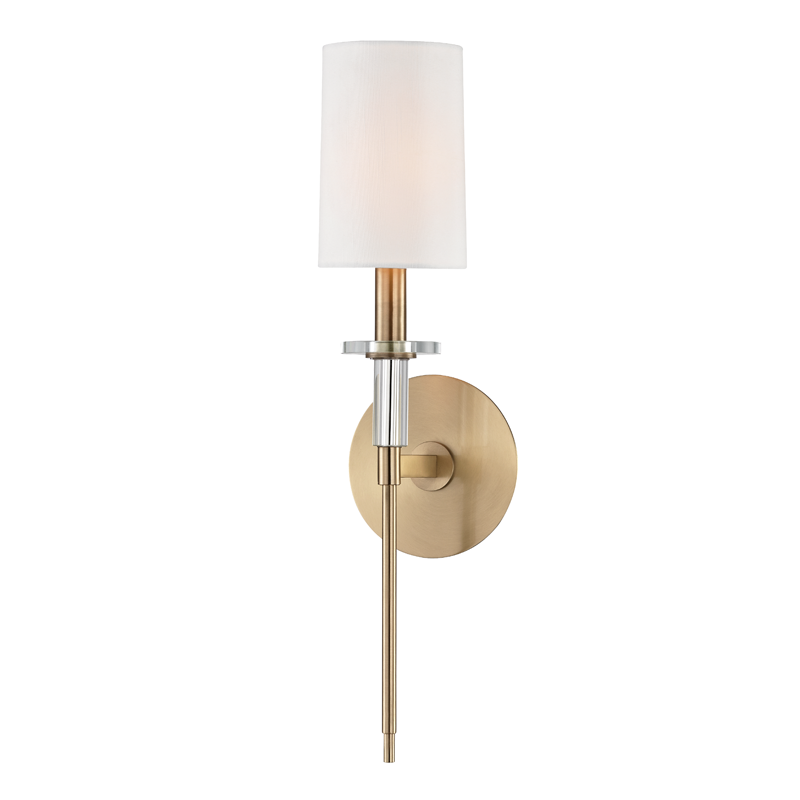Hudson Valley Lighting Amherst Aged Brass 5W x 5L x 18.75H Wall Sconce