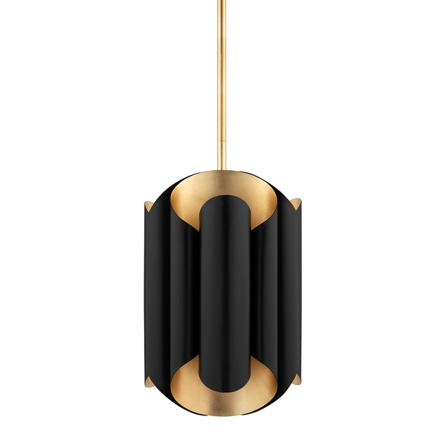 Hudson Valley Lighting Banks Gold Leaf/black 12W x 12L x 17H Pendant