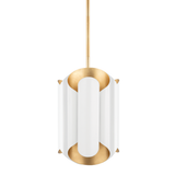 Hudson Valley Lighting Banks Gold Leaf/white 12W x 12L x 17H Pendant