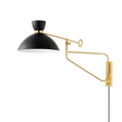 Hudson Valley Lighting Cranbrook Aged Brass/soft Black 14.25W x 14.25L x 20.75H Wall Sconce