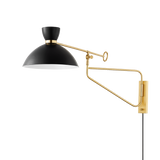 Hudson Valley Lighting Cranbrook Aged Brass/soft Black 14.25W x 14.25L x 20.75H Wall Sconce