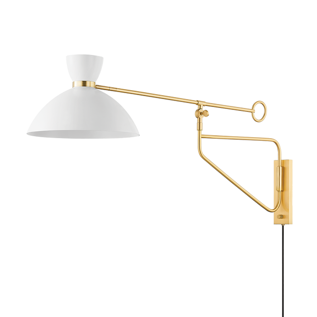 Hudson Valley Lighting Cranbrook AGED BRASS/SOFT WHITE 14.25W x 14.25L x 20.75H Wall Sconce