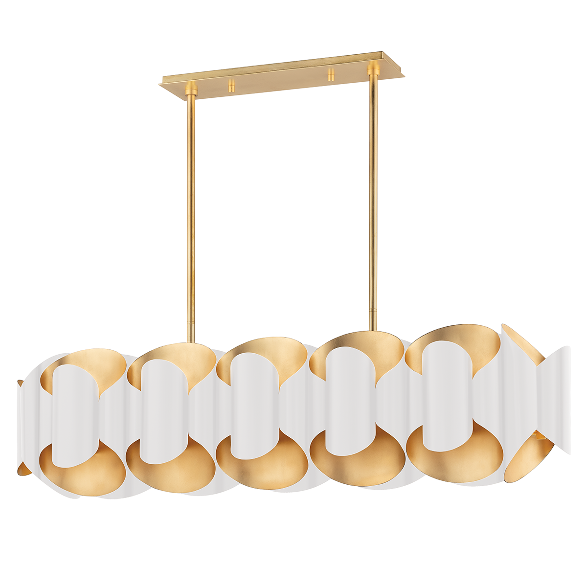 Hudson Valley Lighting Banks Gold Leaf/white 46W x 12.94L x 15H Trim