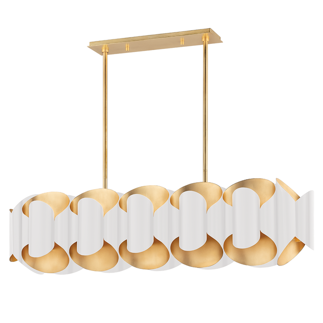Hudson Valley Lighting Banks Gold Leaf/white 46W x 12.94L x 15H Trim
