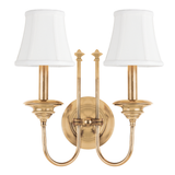Hudson Valley Lighting Yorktown Aged Brass 13.5W x 13.5L x 14H Wall Sconce