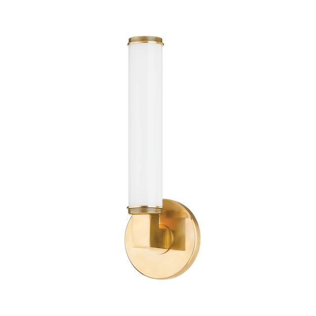 Hudson Valley Lighting Cromwell Aged Brass 4.75W x 4.75L x 13.75H Wall Sconce