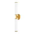 Hudson Valley Lighting Cromwell Aged Brass 4.75W x 4.75L x 22.75H Wall Sconce
