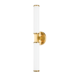 Hudson Valley Lighting Cromwell Aged Brass 4.75W x 4.75L x 22.75H Wall Sconce