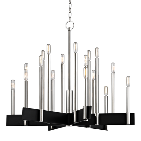 Hudson Valley Lighting Abrams Polished Nickel 33.5W x 33.5L x 27.5H Chandelier