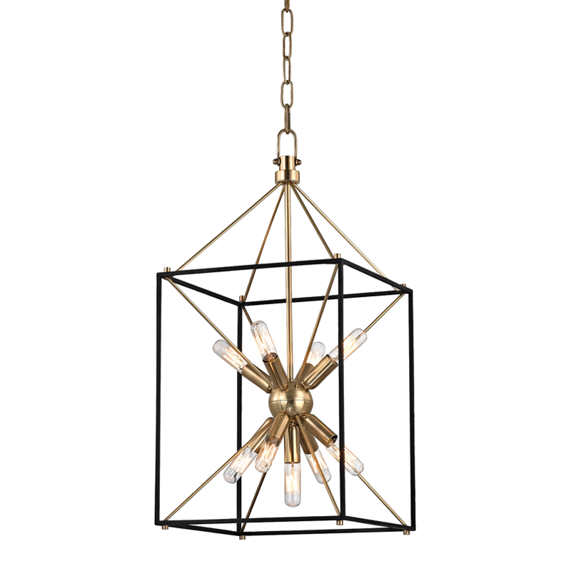 Hudson Valley Lighting Glendale Aged Brass/black 12.25W x 12.25L x 24.75H Candleholder