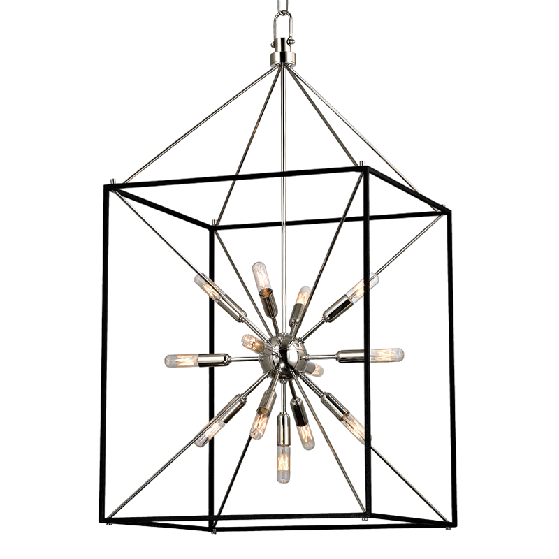 Hudson Valley Lighting Glendale Polished Nickel/black 20.25W x 20.25L x 38.25H Candleholder