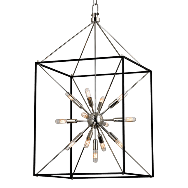 Hudson Valley Lighting Glendale Polished Nickel/black 20.25W x 20.25L x 38.25H Candleholder