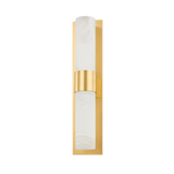 Hudson Valley Lighting Stowe Aged Brass 4.75W x 4.75L x 20.75H Wall Sconce