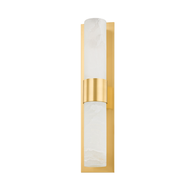 Hudson Valley Lighting Stowe Aged Brass 4.75W x 4.75L x 20.75H Wall Sconce