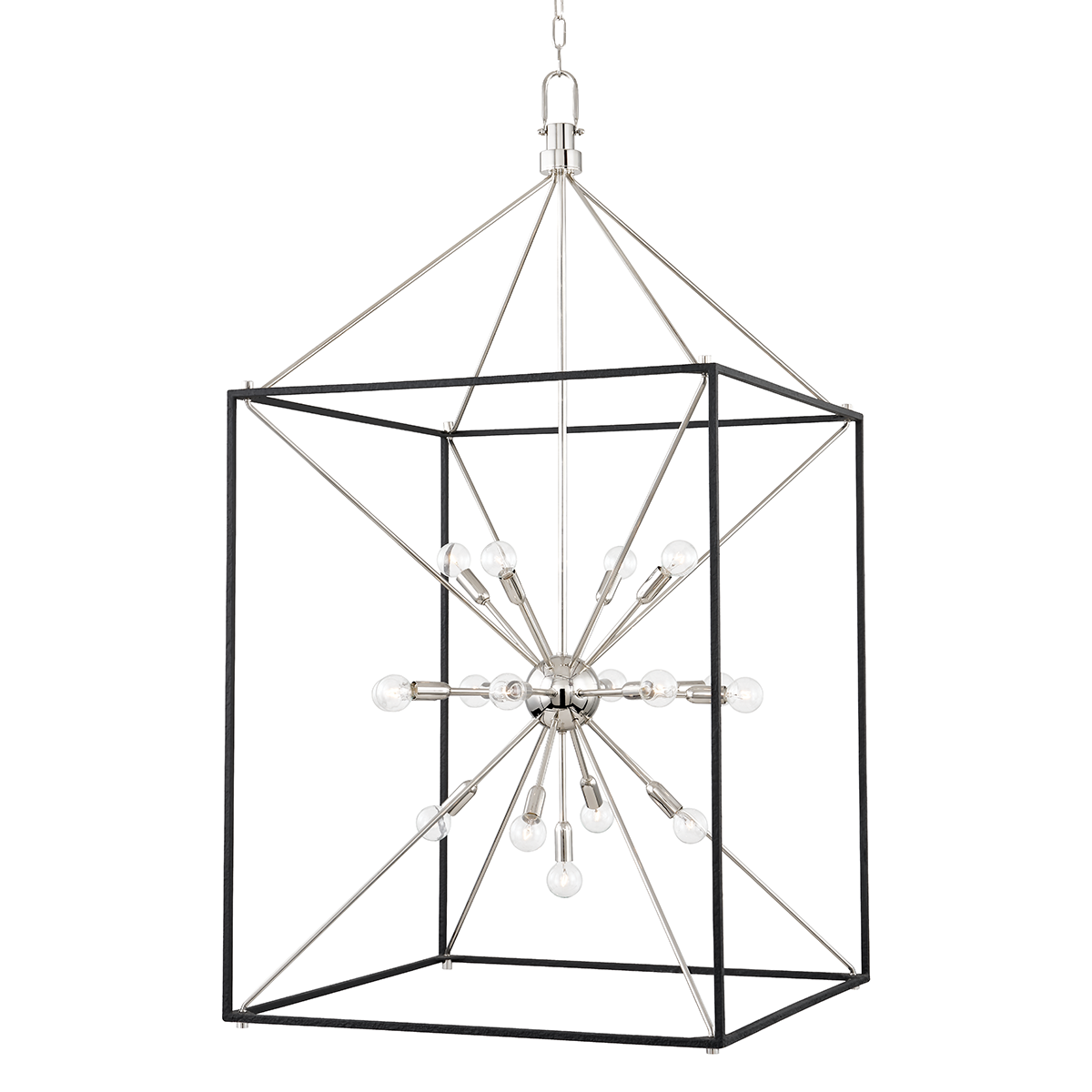 Hudson Valley Lighting Glendale Polished Nickel/black 27W x 27L x 51.25H Candleholder