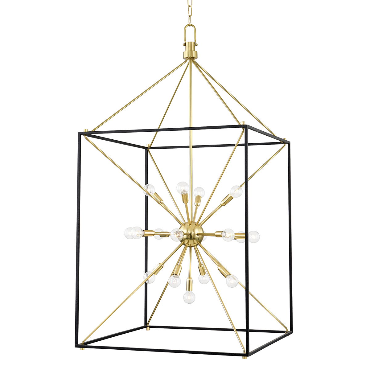 Hudson Valley Lighting Glendale Aged Brass/black 27W x 27L x 51.25H Candleholder