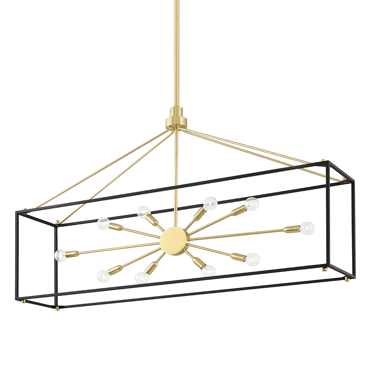Hudson Valley Lighting Glendale Aged Brass/black 10W x 48L x 28.32H Trim