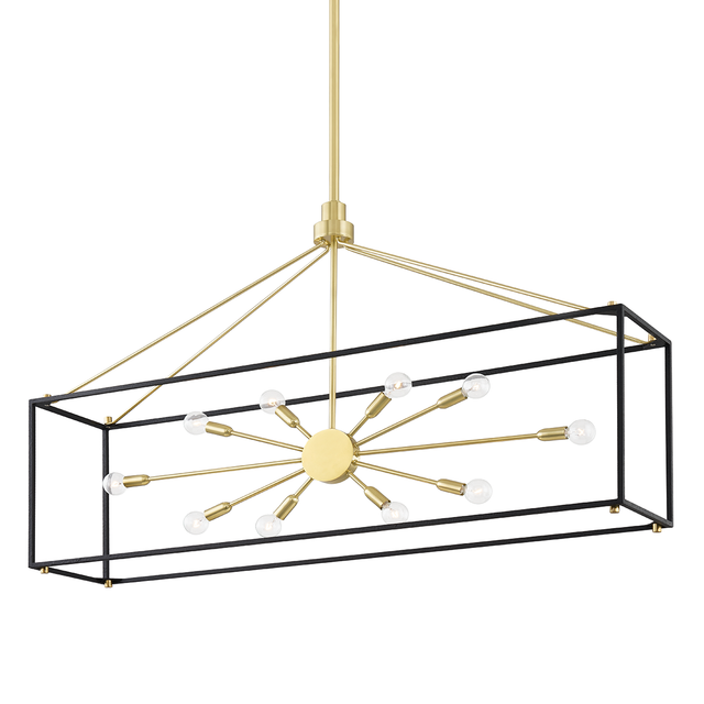 Hudson Valley Lighting Glendale Aged Brass/black 10W x 48L x 28.32H Trim