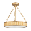 Hudson Valley Lighting Middlebury Aged Brass 15.5W x 15.5L x 16.75H Semi-Flush Mount