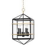 Hudson Valley Lighting Bedford Hills Aged Brass/black 14.75W x 14.75L x 27H Candleholder