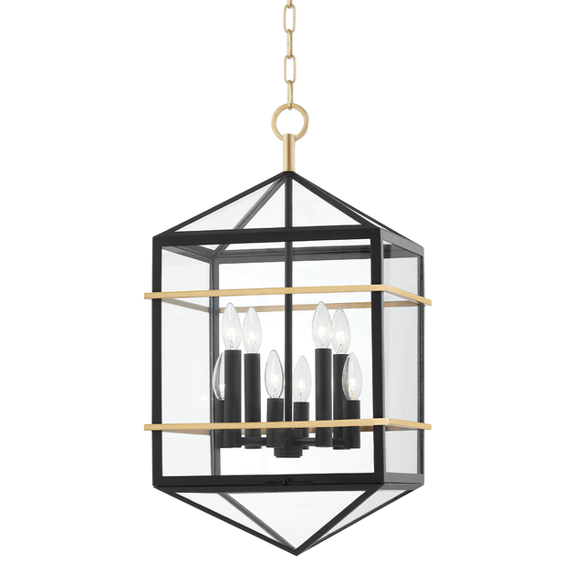 Hudson Valley Lighting Bedford Hills Aged Brass/black 14.75W x 14.75L x 27H Candleholder