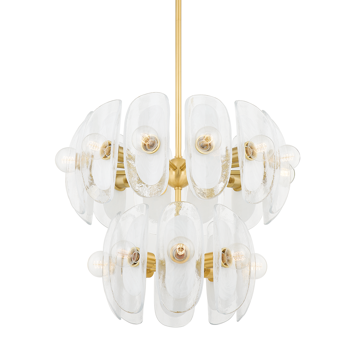 Hudson Valley Lighting Hilo Aged Brass 30.75W x 30.75L x 24.5H Chandelier