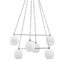 Hudson Valley Lighting Asbury Park Polished Nickel 38W x 38L x 20.25H Chandelier