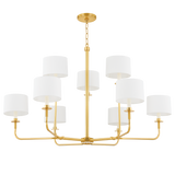 Hudson Valley Lighting PARAMUS Aged Brass 48W x 48L x 29.5H Chandelier