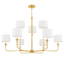 Hudson Valley Lighting PARAMUS Aged Brass 48W x 48L x 29.5H Chandelier