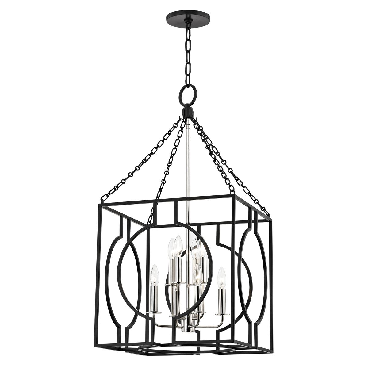 Hudson Valley Lighting Octavio Aged Iron/polished Nickel Combo 18.25W x 18.25L x 33.6H Candleholder