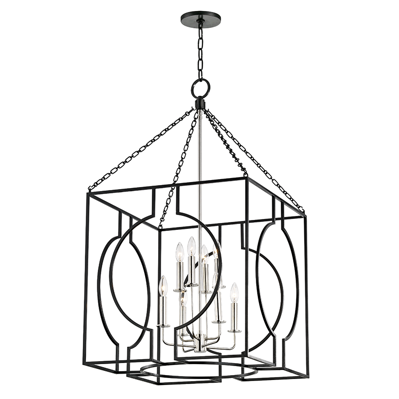 Hudson Valley Lighting Octavio Aged Iron/polished Nickel Combo 24W x 24L x 43.25H Candleholder