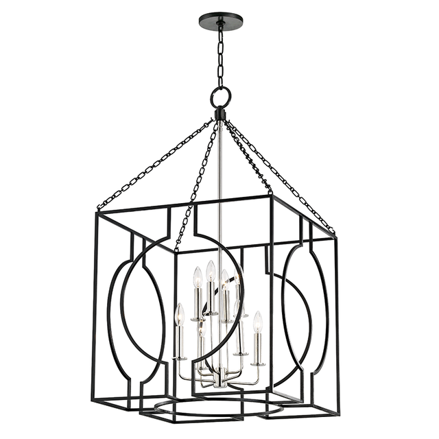 Hudson Valley Lighting Octavio Aged Iron/polished Nickel Combo 24W x 24L x 43.25H Candleholder