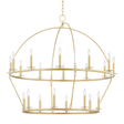 Hudson Valley Lighting Howell Aged Brass 47W x 47L x 42.25H Chandelier