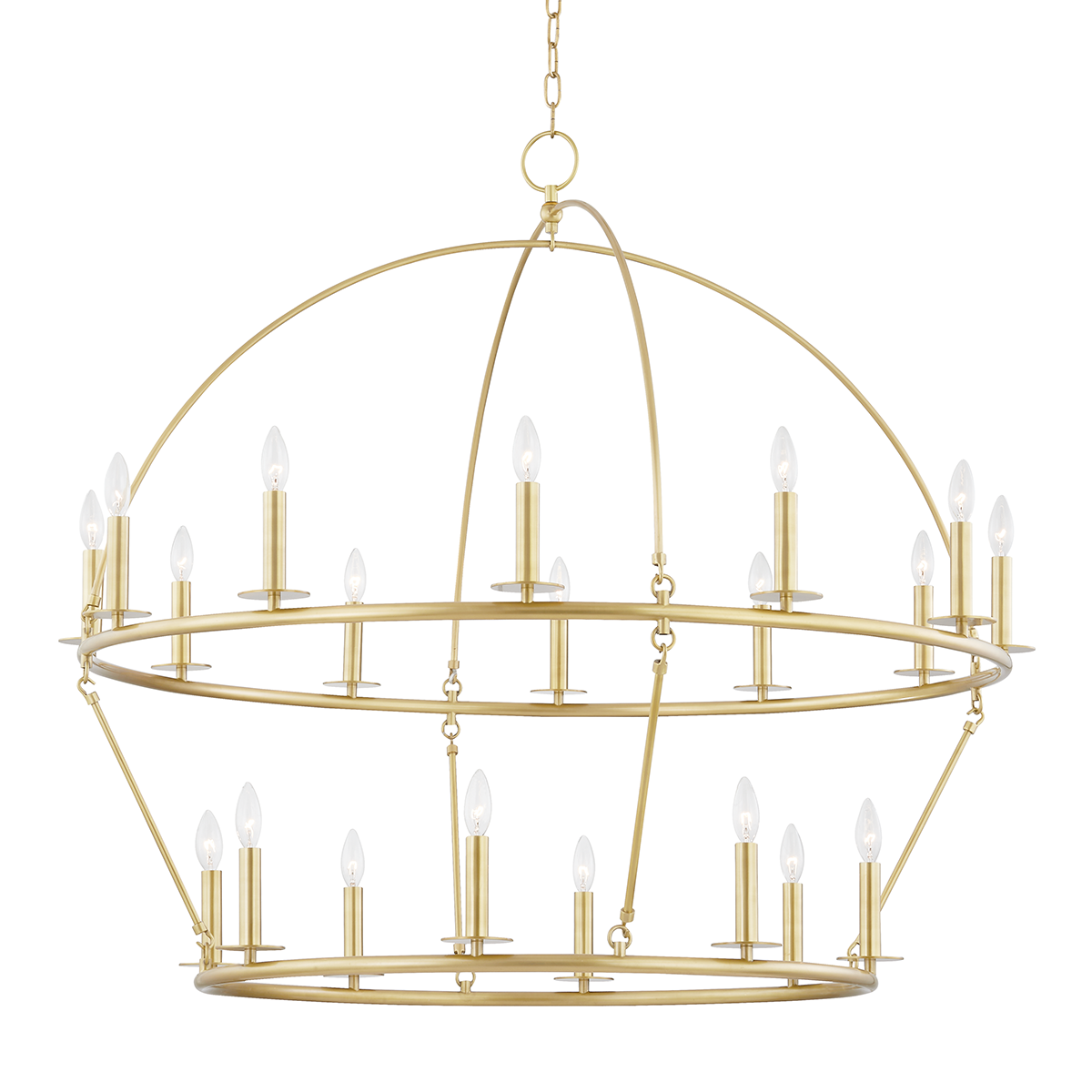 Hudson Valley Lighting Howell Aged Brass 47W x 47L x 42.25H Chandelier