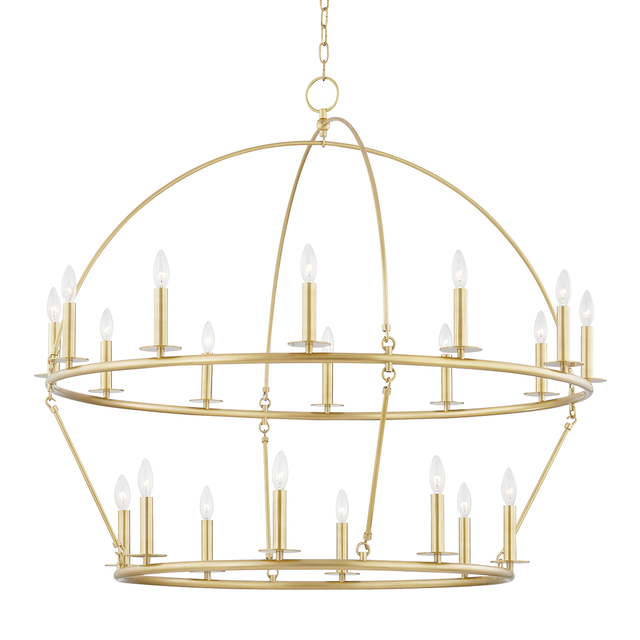 Hudson Valley Lighting Howell Aged Brass 47W x 47L x 42.25H Chandelier
