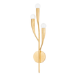 Hudson Valley Lighting Labra Vintage Gold Leaf 5.75W x 5.75L x 24.5H Wall Sconce