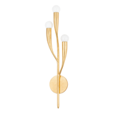 Hudson Valley Lighting Labra Vintage Gold Leaf 5.75W x 5.75L x 24.5H Wall Sconce