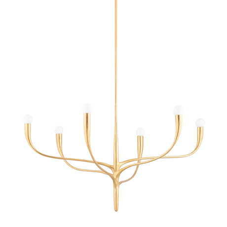 Hudson Valley Lighting Labra Vintage Gold Leaf 36.75W x 36.75L x 20H Chandelier